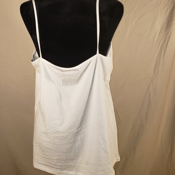 Faded Glory White Tank Top 2X - Picture 3 of 4